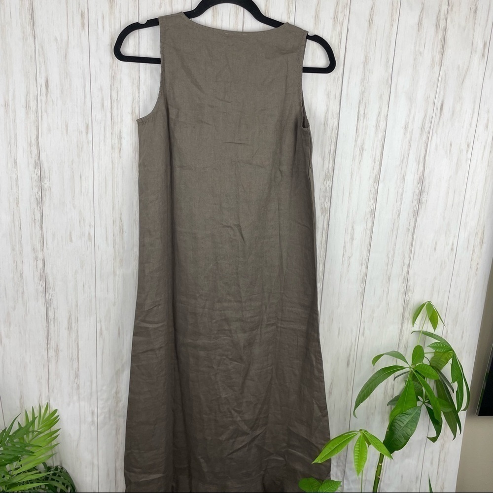 Garnet Hill NWT Linen Button-Front Maxi Dress - Picture 7 of 10